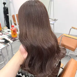 セミロング カラー ヘアアレンジ ブリーチなしカラー /新百合ヶ丘/安形翔のヘアスタイル