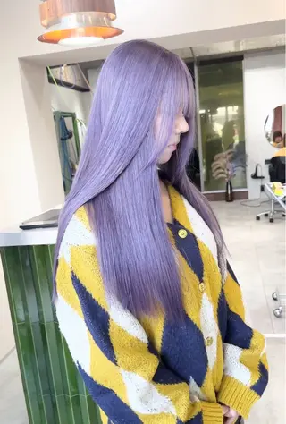 ロング カラー 💚ブリーチカラー 指名🥇💚ユウスケのヘアスタイル