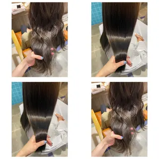 カラー 🩵盛れる顔周り/ 艶カラーemi🩵のヘアスタイル