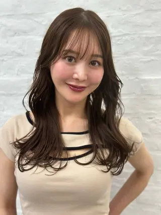 セミロング カラー 前髪顔まわりカット 🌈中村海聖のヘアスタイル