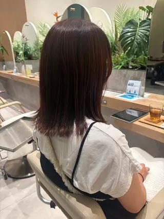 ミディアム 田中 梨花のヘアスタイル