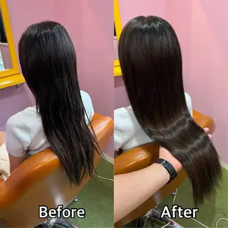 ロング シール＋ちび編み込み エクステ梅田🐨のヘアスタイル