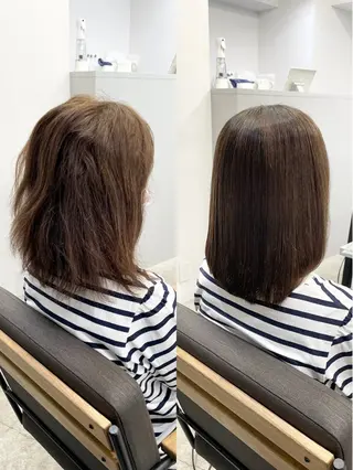 ミディアム カラー パーマ 生艶髪&レイヤー🔔 渋谷お薦めNo.1✨のヘアスタイル
