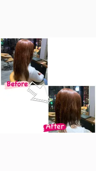 ミディアム enx天王町店 伊藤 愛央のヘアスタイル
