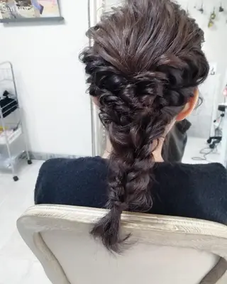 セミロング ヘアアレンジ カラー See by merのマツエク・マツパデザイン