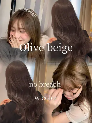 セミロング 永本 ミツルのヘアスタイル