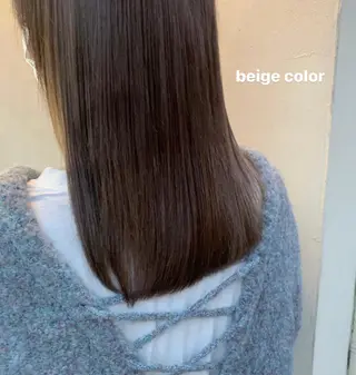 セミロング カラー ブリーチなしWカラー ／レイヤー🎀マリノのヘアスタイル