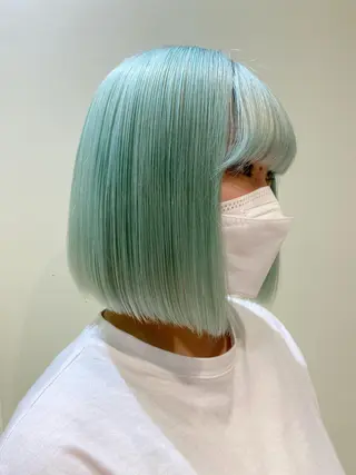 ミディアム カラー ブロンド/ミックス カラー三毛猫Kaiのヘアスタイル