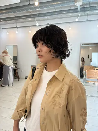 ショート カラー パーマ eri kinjoのヘアスタイル