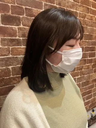 ミディアム カラー パーマ ヘアアレンジ メンズ キッズ ネイル マツエク・マツパ アイブロウ 久木原 ゆりのヘアスタイル
