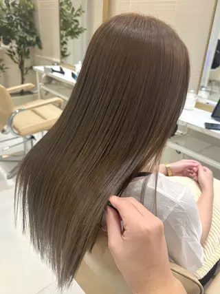 ロング カラー 縮毛矯正・髪質改善 支持No1🫧北島のヘアスタイル