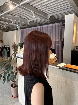 ミディアム 松尾 輝海のヘアスタイル