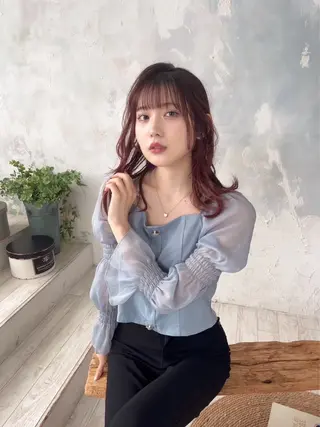 ロング カラー newi銀座オオクラ ホユギのヘアスタイル