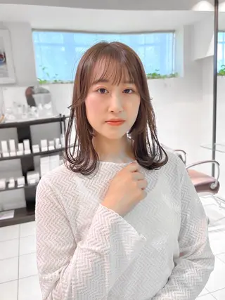 ミディアム 永野 良一のヘアスタイル