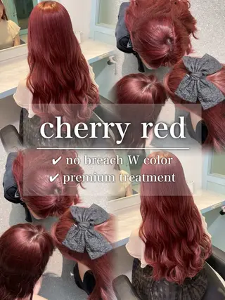 ロング カラー トレンド暖色ヘア🍒 miu🍒のヘアスタイル