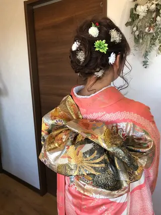 セミロング ヘアアレンジ 田中 佐枝子のヘアスタイル