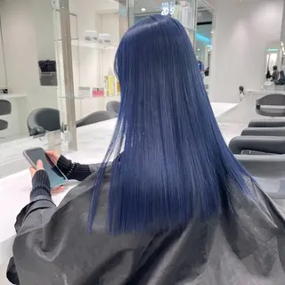 ロング カラー ラベンダー💜 グレージュ🩶のヘアスタイル