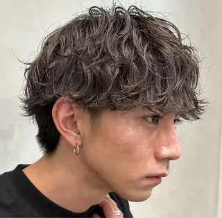 ミディアム カラー パーマ ヘアアレンジ メンズ fifth 石川 凪のヘアスタイル