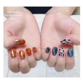 ミディアム ネイル 🐾enen style 🐾のネイルデザイン