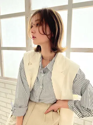 ミディアム Forte 山根 英明のヘアスタイル