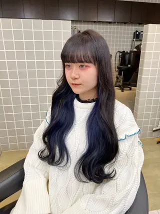 ロング カラー パーマ ヘアアレンジ メンズ 上品＆韓国風 🥀海心🥀のヘアスタイル