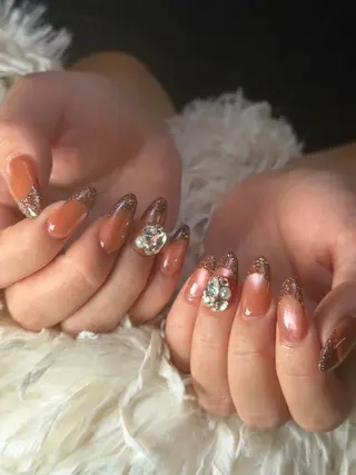 ミディアム Latte Nail 十三のネイルデザイン