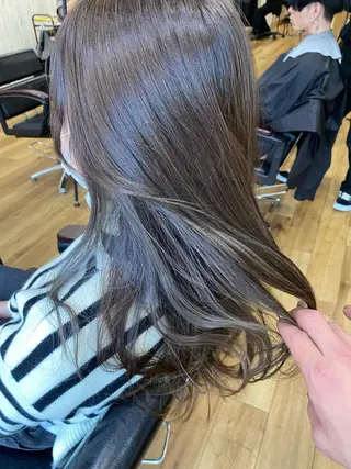 ロング カラー ヘアアレンジ ネイル 夜23時まで予約🉑 reverieあきらのヘアスタイル