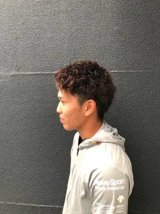 ショート パーマ 藏本 剛史のヘアスタイル