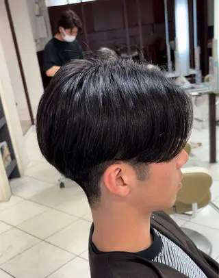ショート パーマ メンズ ダメージレス縮毛矯正 メンズも歓迎 細谷のヘアスタイル