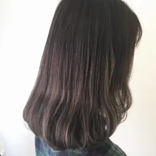 セミロング カラー 広がり、まとまらない お悩み改善/ 中田のヘアスタイル