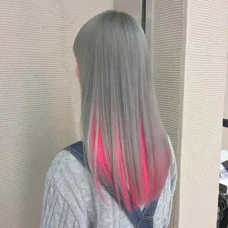 ロング カラー パーマ ヘアアレンジ ハイトーン特化🤍 浦住のヘアスタイル