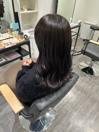 ミディアム カラー 艶髪レイヤー上田 紗也🇰🇷💗のヘアスタイル