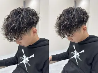 ショート パーマ メンズ 韓国ヘア 野々山 ゆうとのヘアスタイル