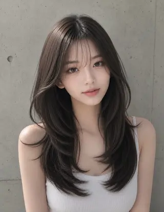 セミロング カラー ヘアアレンジ 🌫️大人韓国ヘア 🌫️naoyaのヘアスタイル