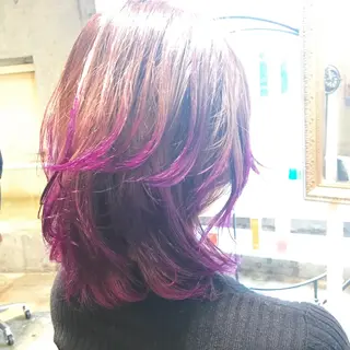 ミディアム カラー パーマ ヘアアレンジ メンズ キッズ ネイル マツエク・マツパ サロンドミルク 渋谷高比良のヘアスタイル
