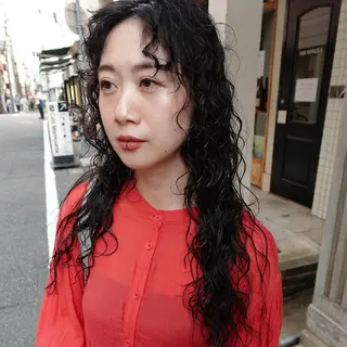 ロング 水原波津輝/ボブ /ニュアンスパーマのヘアスタイル