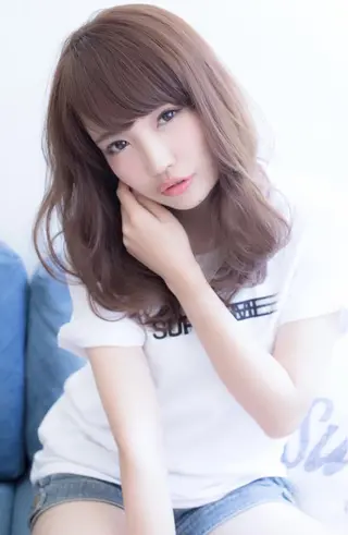 セミロング バレイヤージュ 藤沢 髪質改善 竹内ケンゴのヘアスタイル
