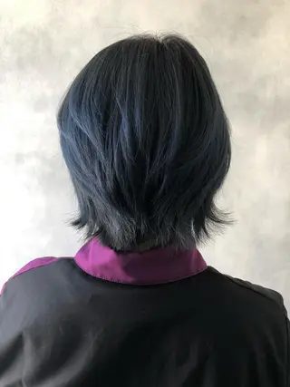 ショート カラー Acchon/心斎橋 💚ダブルカラーのヘアスタイル