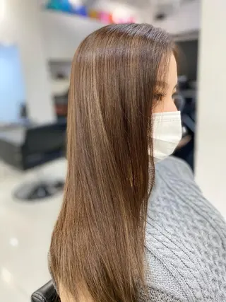 ロング カラー レイヤーカット 赤み消し　店長/大和のヘアスタイル
