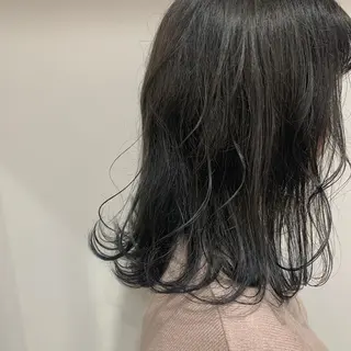 セミロング カラー 名駅🦢大人艶カラー 🪽カミヤアカネのヘアスタイル