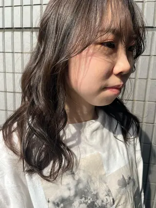 セミロング カラー カラー/塚原里沙 川崎のヘアスタイル