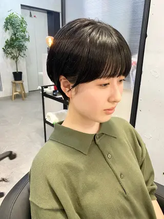 ショート カラー 白髪ぼかし/ショート /ミニボブだいじのヘアスタイル
