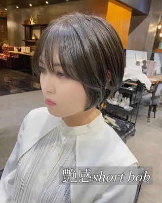 ショート カラー 透明感カラー🌿 グレージュ🐺陽介のヘアスタイル