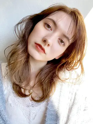 ミディアム カラー パーマ ヘアアレンジ ITbyALBUM 松戸のヘアスタイル