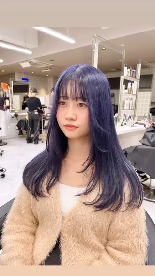 ロング カラー パーマ ヘアアレンジ メンズ 上品＆韓国風 🥀海心🥀のヘアスタイル