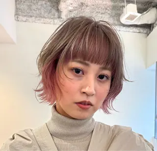 ショート 🖤海外風デザイン カラー🖤/りんのヘアスタイル