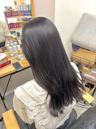 ロング カラー 茶屋町 暗髪 透明感 増田のヘアスタイル