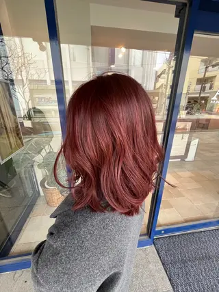 ミディアム カラー 大人透明感艶カラー 寺田稜のヘアスタイル
