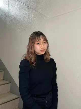 セミロング カラー ヘアアレンジ 🌚モデル募集60% off:Fuka🌝のヘアスタイル