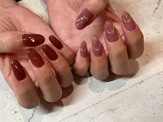 ネイル 韓国/ワンホン/長さ 出しつけ放題🎀のネイルデザイン